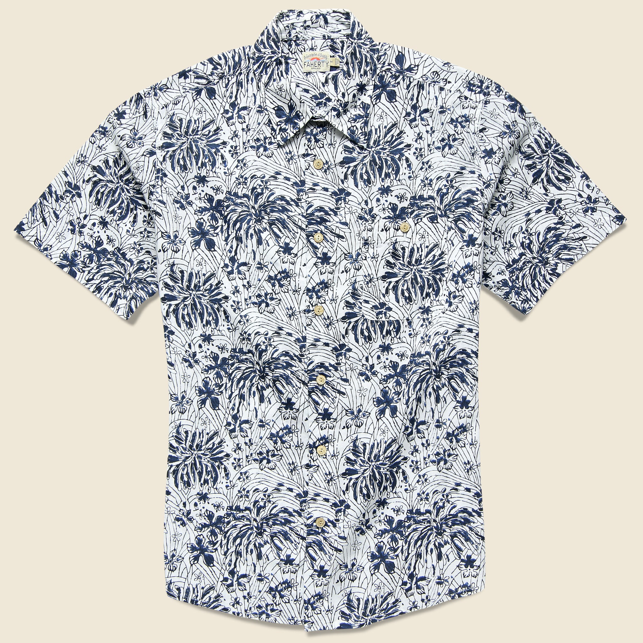 Poppy Coast Shirt - Navy/White - Faherty - STAG Provisions - Tops - S/S Woven - Floral