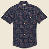 Floral Coast Shirt - Indigo/Navy - Faherty - STAG Provisions - Tops - S/S Woven - Floral