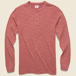 Slub Cotton Henley - Crimson Heather - Faherty - STAG Provisions - Tops - L/S Knit