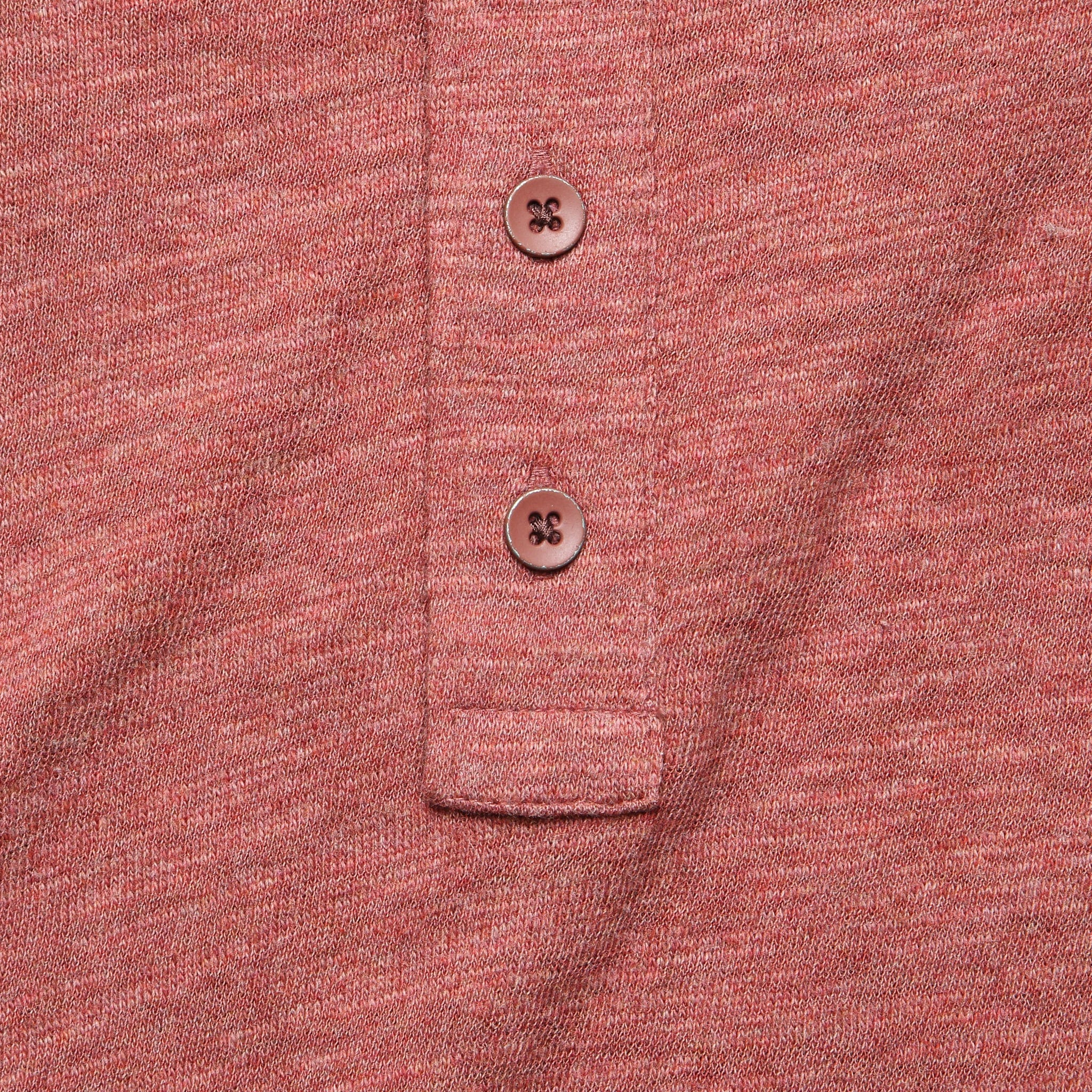 Slub Cotton Henley - Crimson Heather - Faherty - STAG Provisions - Tops - L/S Knit