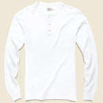 Slub Cotton Henley - White - Faherty - STAG Provisions - Tops - L/S Knit