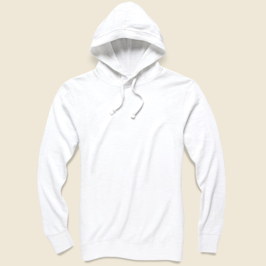 Slub Cotton Hoodie - White - Faherty - STAG Provisions - Tops - Fleece / Sweatshirt