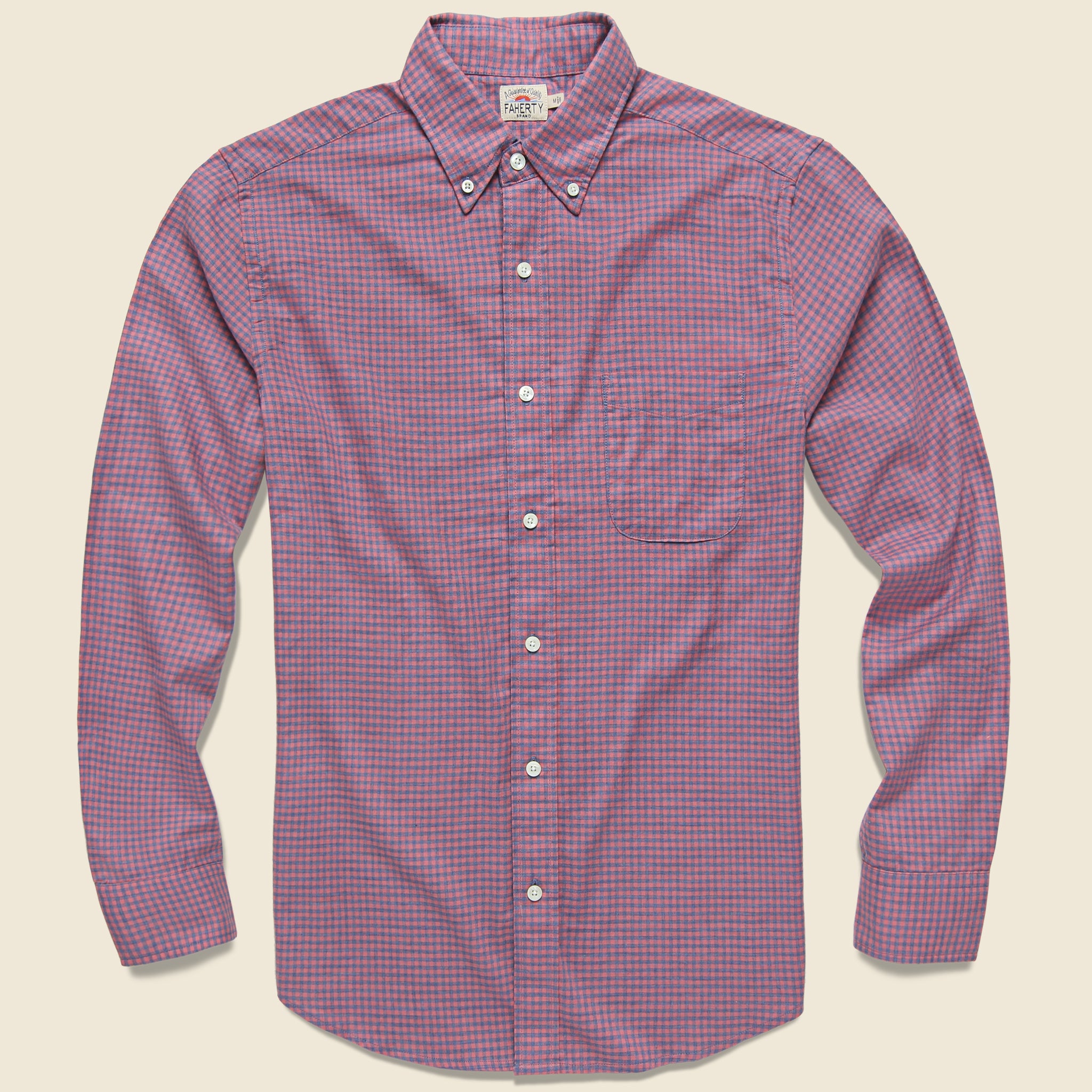 Pacific Shirt - Rose Blue Gingham - Faherty - STAG Provisions - Tops - L/S Woven - Plaid