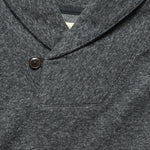 Dual Knit Shawl Collar Pullover - Washed Black - Faherty - STAG Provisions - Tops - Fleece / Sweatshirt