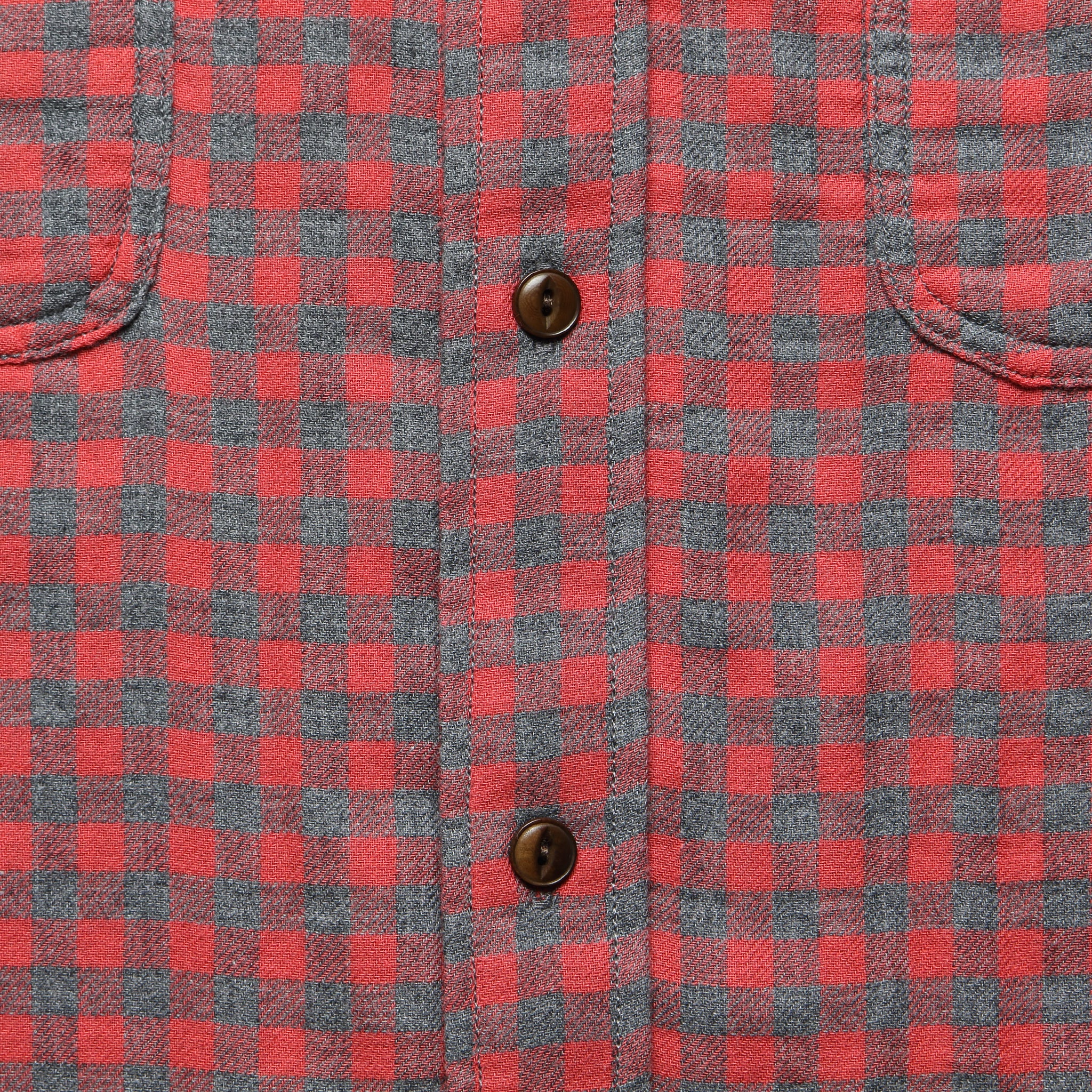 Doublecloth Belmar Shirt - Red Charcoal Buffalo - Faherty - STAG Provisions - Tops - L/S Woven - Plaid