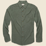 Melange Oxford Shirt - Spruce - Faherty - STAG Provisions - Tops - L/S Woven - Solid
