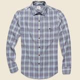 Stretch Seaview Shirt - Dark Blue/Grey - Faherty - STAG Provisions - Tops - L/S Woven - Plaid