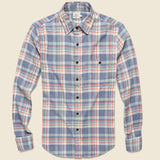 Stretch Seaview Shirt - Blue/Cream/Orange - Faherty - STAG Provisions - Tops - L/S Woven - Plaid