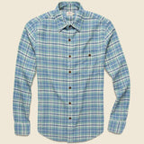 Stretch Seaview Shirt - Dusty Ocean Plaid - Faherty - STAG Provisions - Tops - L/S Woven - Plaid