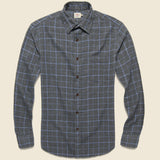 Windowpane Ventura Shirt - Black - Faherty - STAG Provisions - Tops - L/S Woven - Plaid