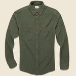 Brushed Alpine Flannel - Hunter Green - Faherty - STAG Provisions - Tops - L/S Woven - Solid
