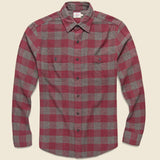 Brushed Alpine Flannel - Wine/Chestnut Buffalo - Faherty - STAG Provisions - Tops - L/S Woven - Plaid