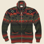 Winter Woods Cardigan - Green/Brown/Orange - Faherty - STAG Provisions - Tops - Sweater