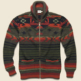 Winter Woods Cardigan - Green/Brown/Orange - Faherty - STAG Provisions - Tops - Sweater