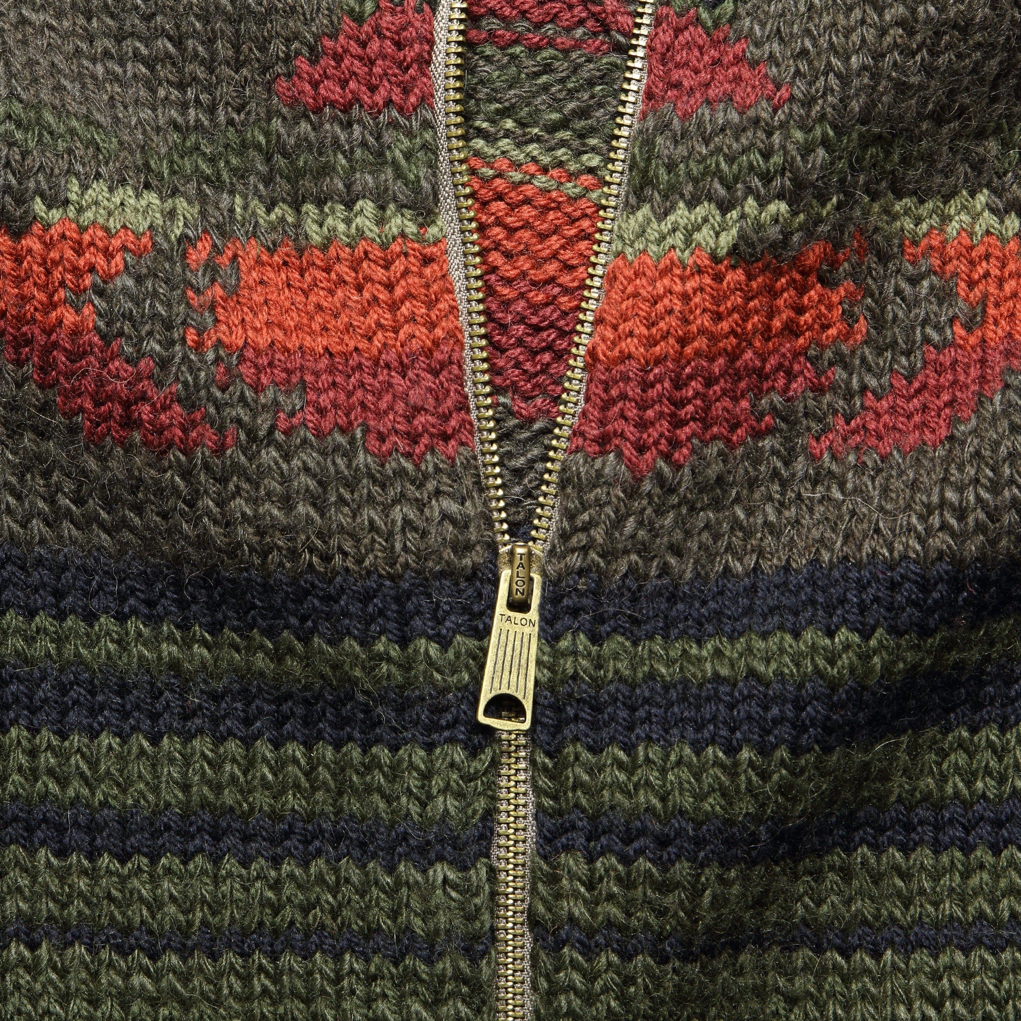 Winter Woods Cardigan - Green/Brown/Orange - Faherty - STAG Provisions - Tops - Sweater