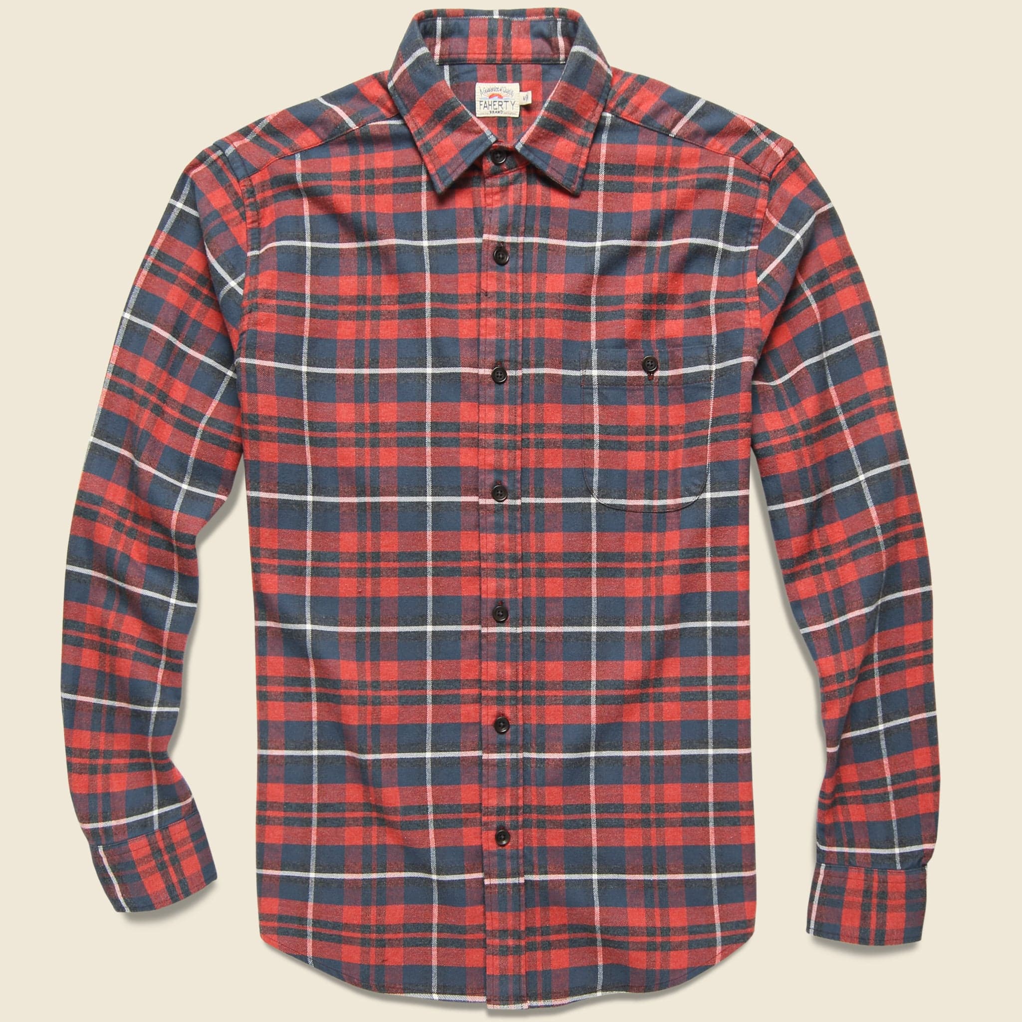 Stretch Seaview Shirt - Red/Charcoal/Grey - Faherty - STAG Provisions - Tops - L/S Woven - Plaid