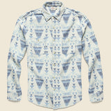Seasons Blanket Workshirt - Indigo Cascade - Faherty - STAG Provisions - Tops - L/S Woven - Other Pattern