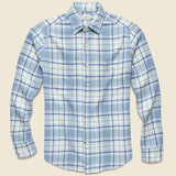 Seasons Shirt - Vintage Blue Plaid - Faherty - STAG Provisions - Tops - L/S Woven - Plaid