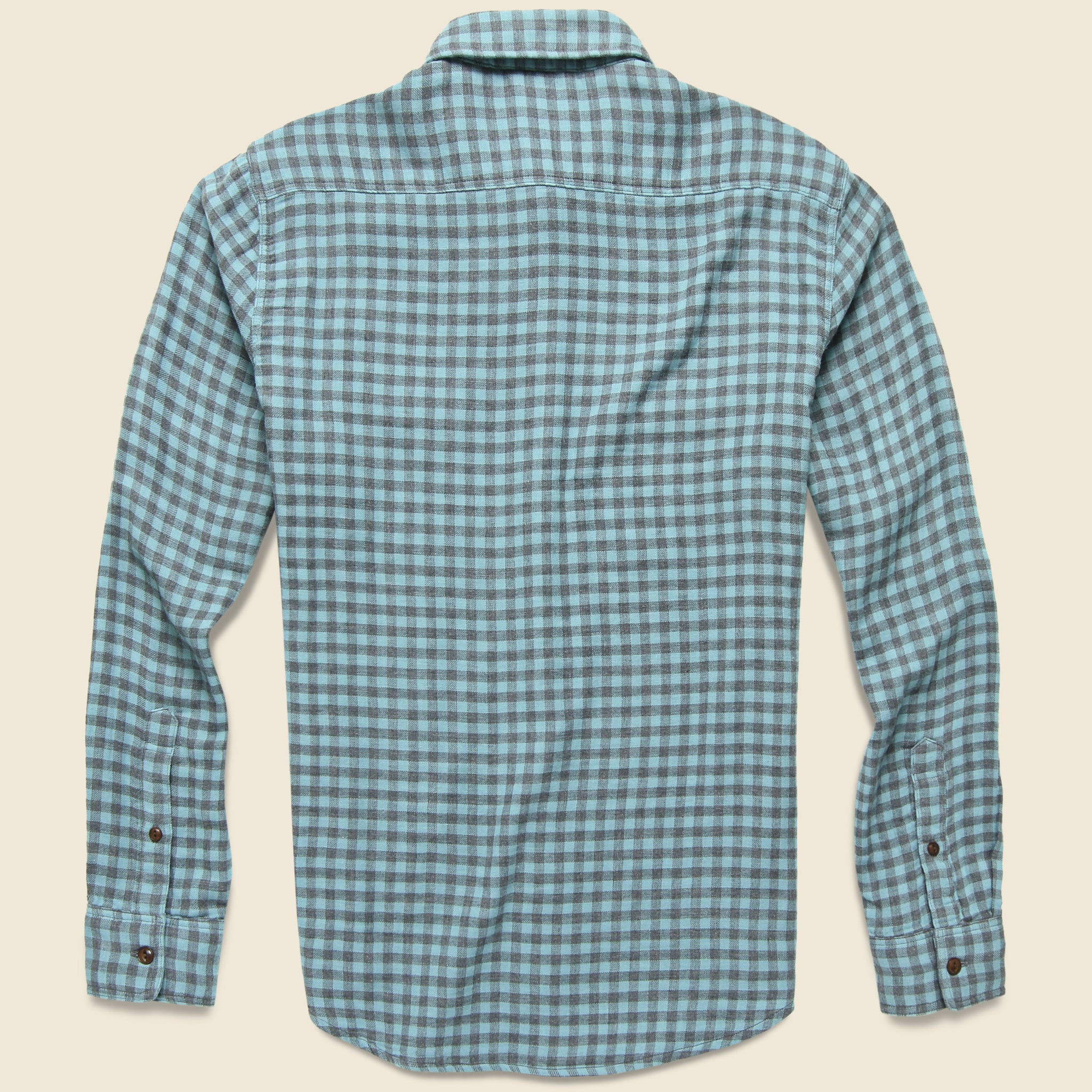 Doublecloth Belmar Shirt - Teal Buffalo Check - Faherty - STAG Provisions - Tops - L/S Woven - Plaid