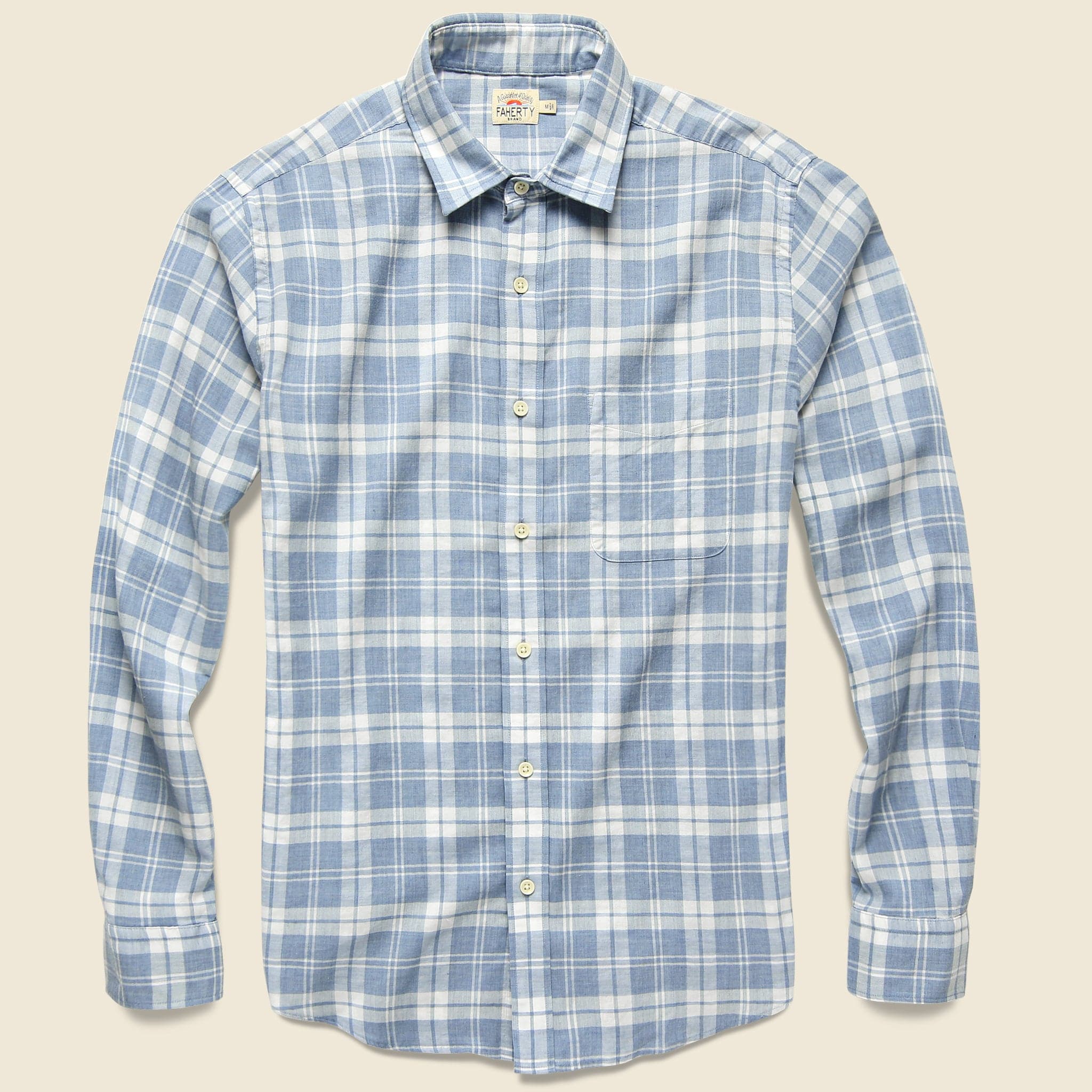 Ventura Shirt - Steel Heather Plaid - Faherty - STAG Provisions - Tops - L/S Woven - Plaid