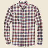 Brushed Everyday Shirt - Indigo Heritage Tartan - Faherty - STAG Provisions - Tops - L/S Woven - Plaid