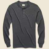 Slub Cotton Henley - Washed Black - Faherty - STAG Provisions - Tops - L/S Knit