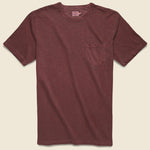 Garment Dyed Pocket Tee - Merlot - Faherty - STAG Provisions - Tops - S/S Tee