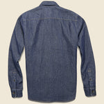 Herringbone Workshirt - Dark Java Wash - Faherty - STAG Provisions - Tops - L/S Woven - Overshirt