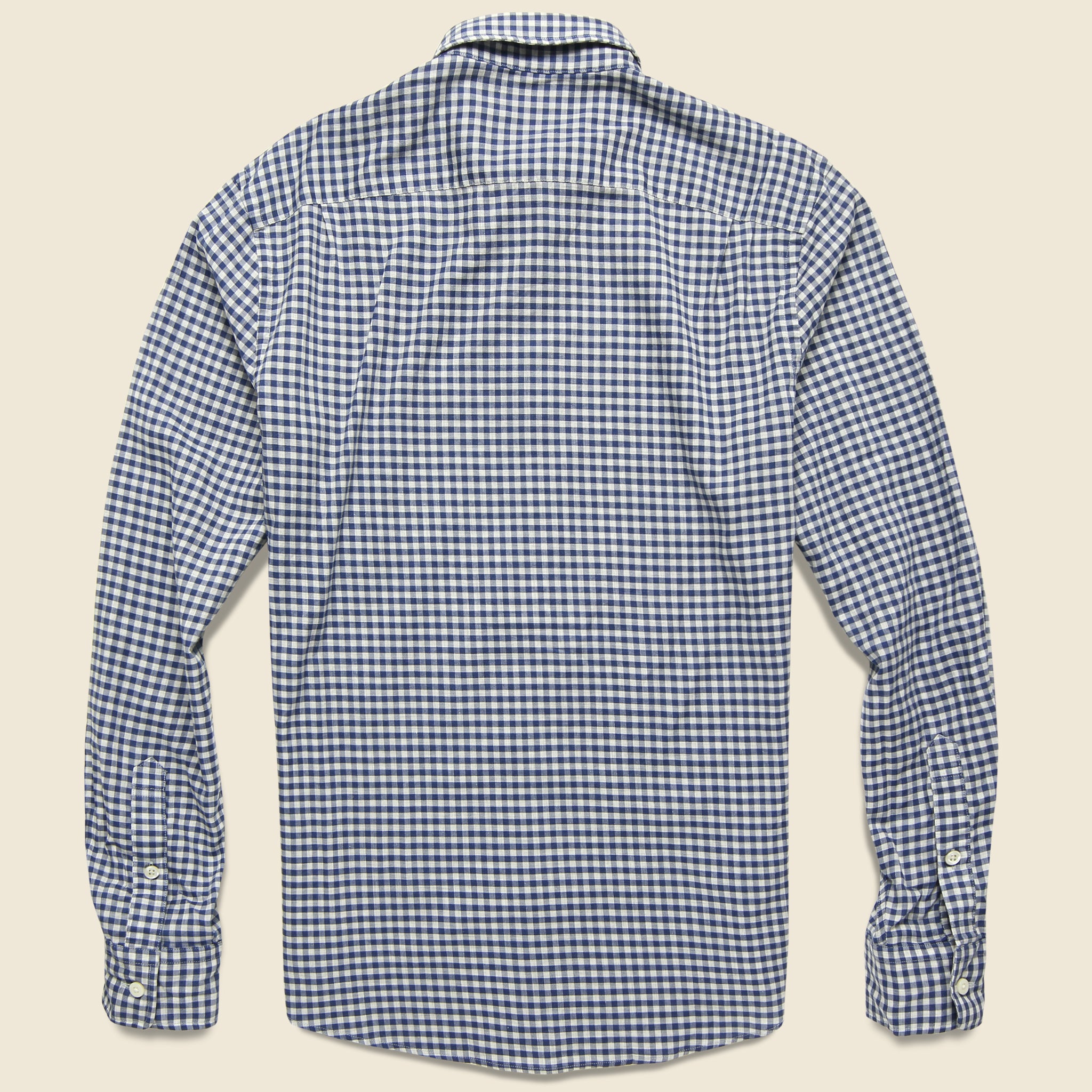 Everyday Shirt - Navy Heather Gingham - Faherty - STAG Provisions - Tops - L/S Woven - Plaid
