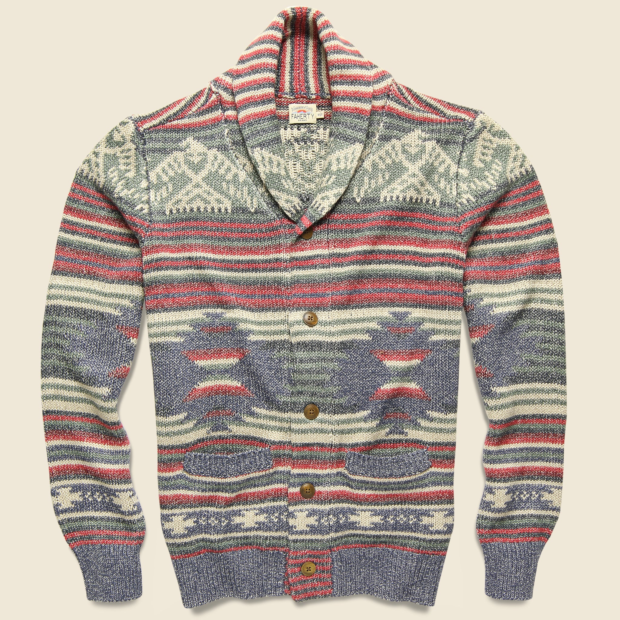 Jacquard Cardigan - Moab Serape - Faherty - STAG Provisions - Tops - Sweater