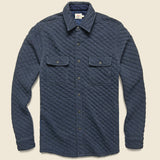 Quilted Belmar CPO Shirt Jacket - Dark Navy Heather - Faherty - STAG Provisions - Outerwear - Shirt Jacket