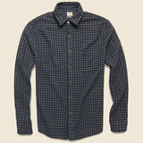 Belmar Workshirt - Charcoal Navy Check - Faherty - STAG Provisions - Tops - L/S Woven - Plaid