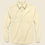 Brushed Alpine Flannel - Cream - Faherty - STAG Provisions - Tops - L/S Woven - Solid