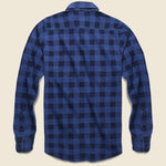 Buffalo Knit Seasons Shirt - Indigo - Faherty - STAG Provisions - Tops - L/S Woven - Plaid