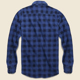 Buffalo Knit Seasons Shirt - Indigo - Faherty - STAG Provisions - Tops - L/S Woven - Plaid