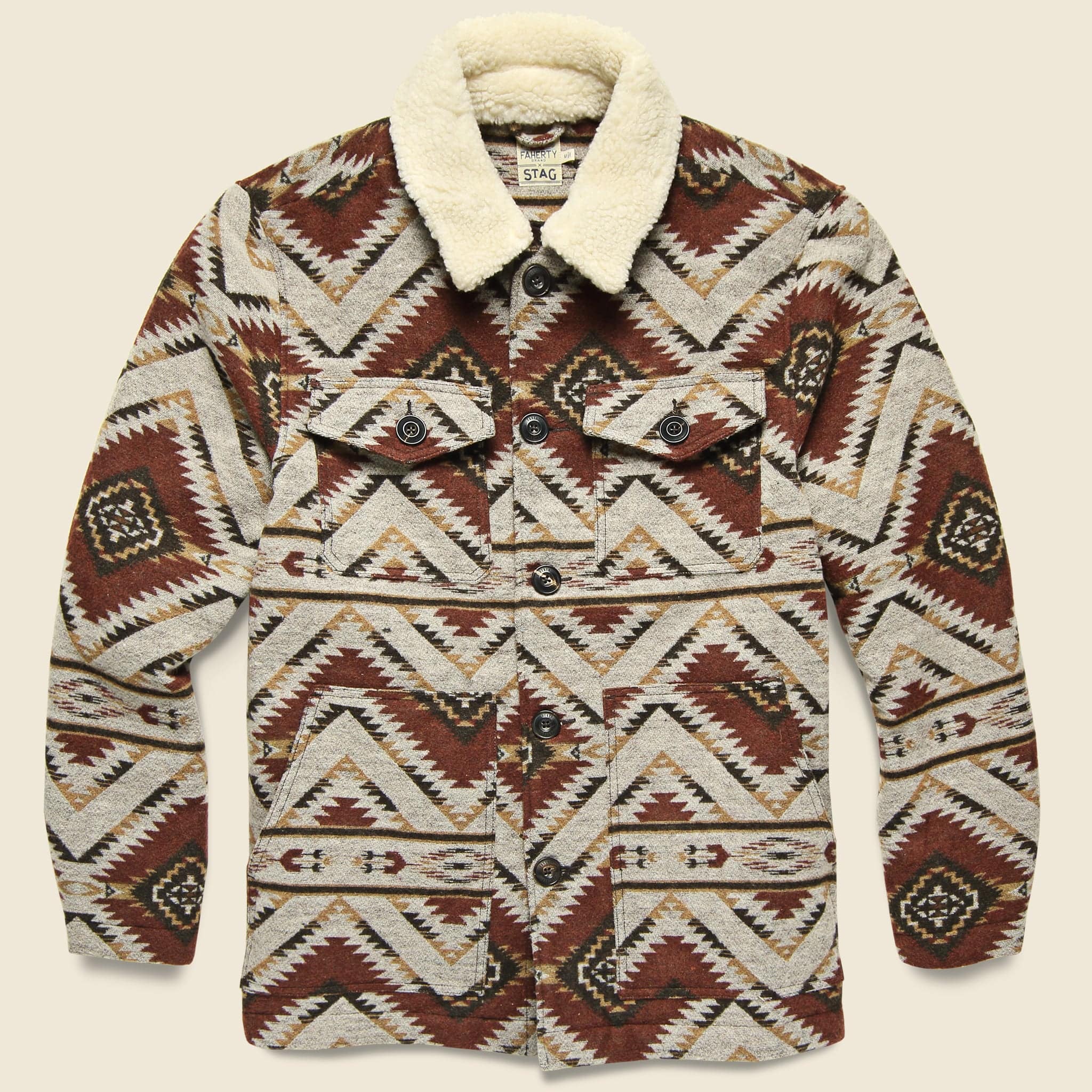 Sierra Sherpa Jacket - Hill Country Brown - Faherty - STAG Provisions - Outerwear - Coat / Jacket