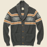 Shawl Collar Cardigan - Charcoal Eyegazer - Faherty - STAG Provisions - Tops - Sweater