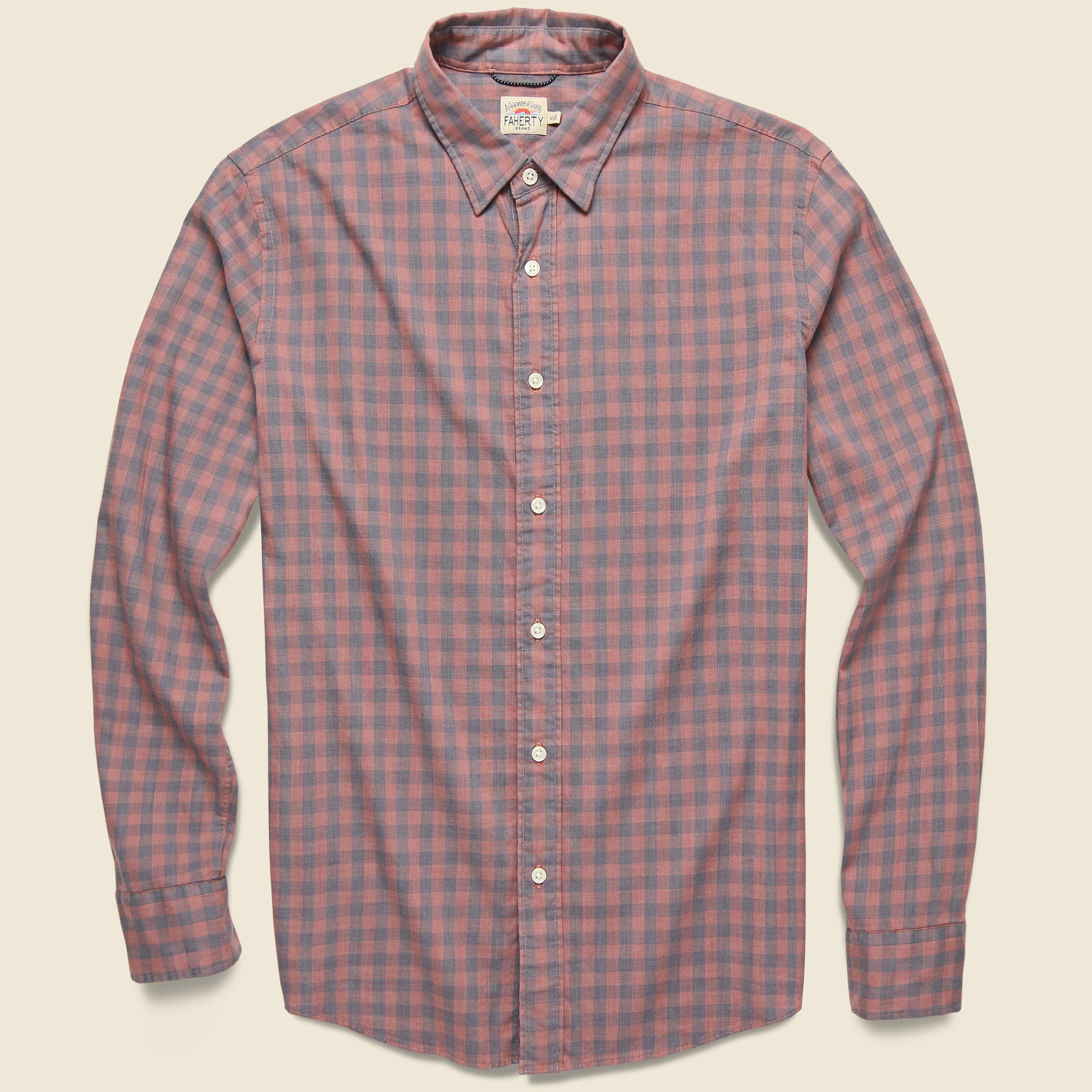 Movement Shirt - Barn Red Gingham - Faherty - STAG Provisions - Tops - L/S Woven - Plaid