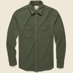 Knit Alpine Shirt - Olive Heather - Faherty - STAG Provisions - Tops - L/S Woven - Solid