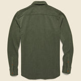 Knit Alpine Shirt - Olive Heather - Faherty - STAG Provisions - Tops - L/S Woven - Solid