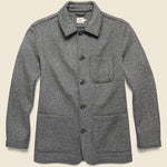 Melton Chore Coat - Charcoal Melange - Faherty - STAG Provisions - Outerwear - Coat / Jacket