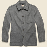 Melton Chore Coat - Charcoal Melange - Faherty - STAG Provisions - Outerwear - Coat / Jacket