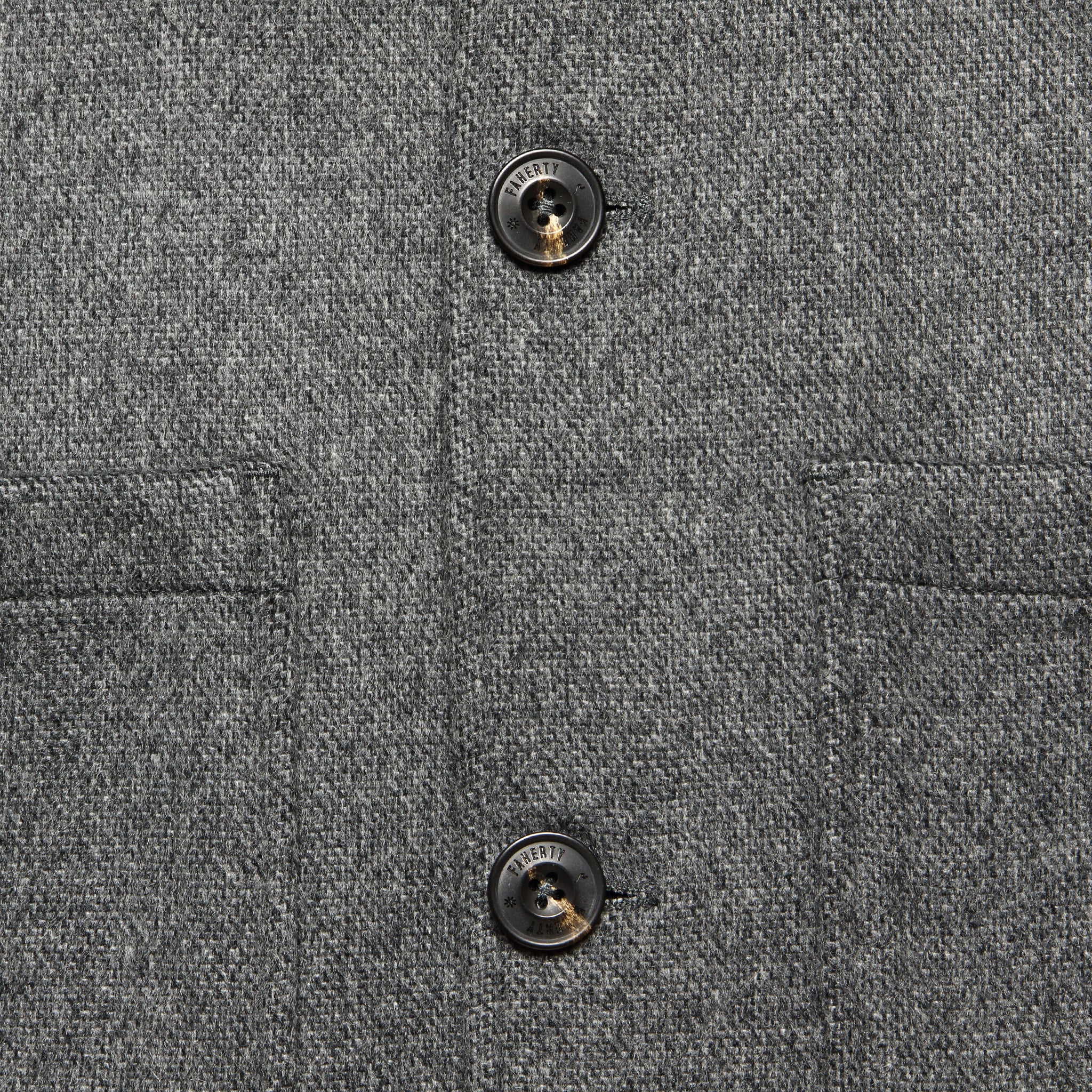 Melton Chore Coat - Charcoal Melange - Faherty - STAG Provisions - Outerwear - Coat / Jacket