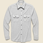Legend Sweater Shirt - Fossil Grey Twill - Faherty - STAG Provisions - Tops - Fleece / Sweatshirt