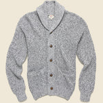 Marled Cotton Cardigan - Light Grey Marl - Faherty - STAG Provisions - Tops - Sweater