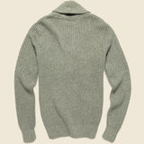 Marled Cotton Cardigan - Light Olive Marl - Faherty - STAG Provisions - Tops - Sweater