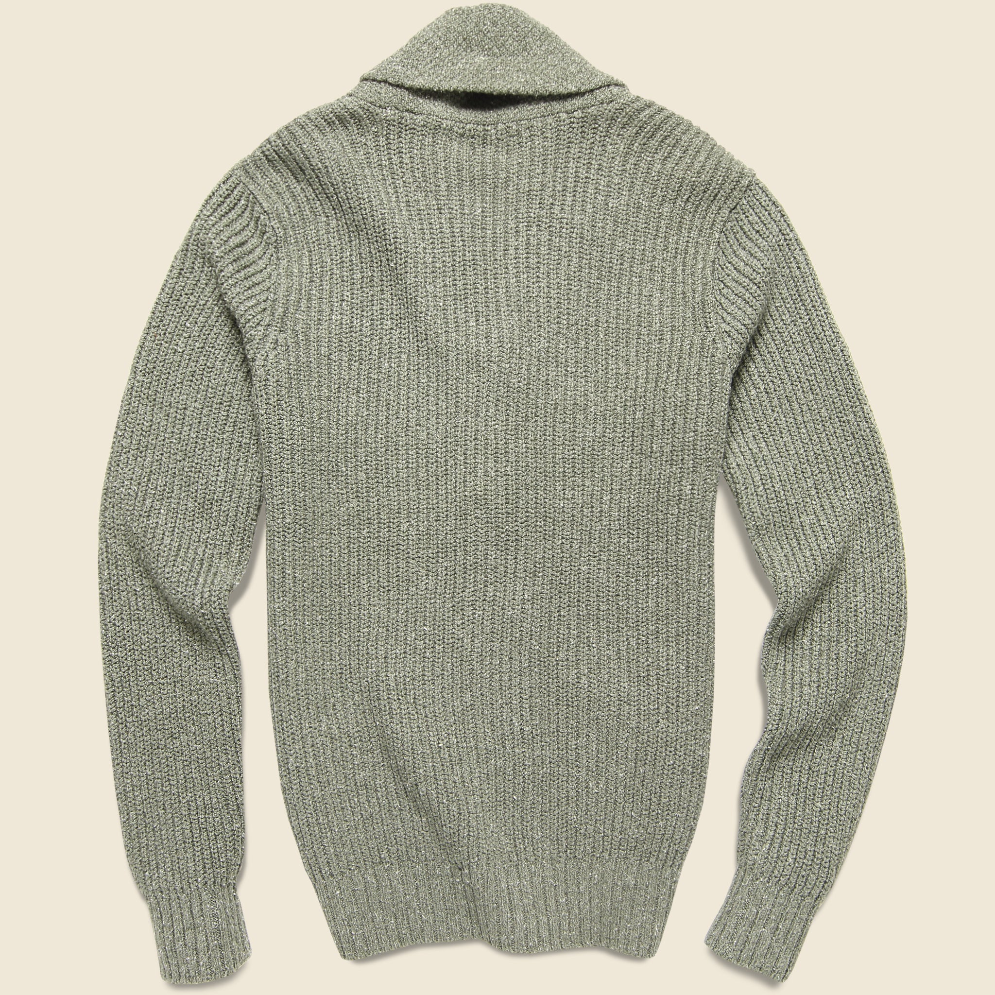 Marled Cotton Cardigan - Light Olive Marl - Faherty - STAG Provisions - Tops - Sweater