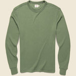 Legend Waffle Crew Shirt - Olive Surplus - Faherty - STAG Provisions - Tops - L/S Knit