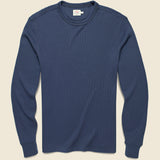 Legend Waffle Crew Shirt - Navy - Faherty - STAG Provisions - Tops - L/S Knit