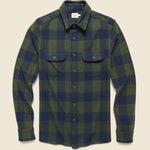 Legend Sweater Shirt - Navy Olive Buffalo - Faherty - STAG Provisions - Tops - L/S Woven - Plaid